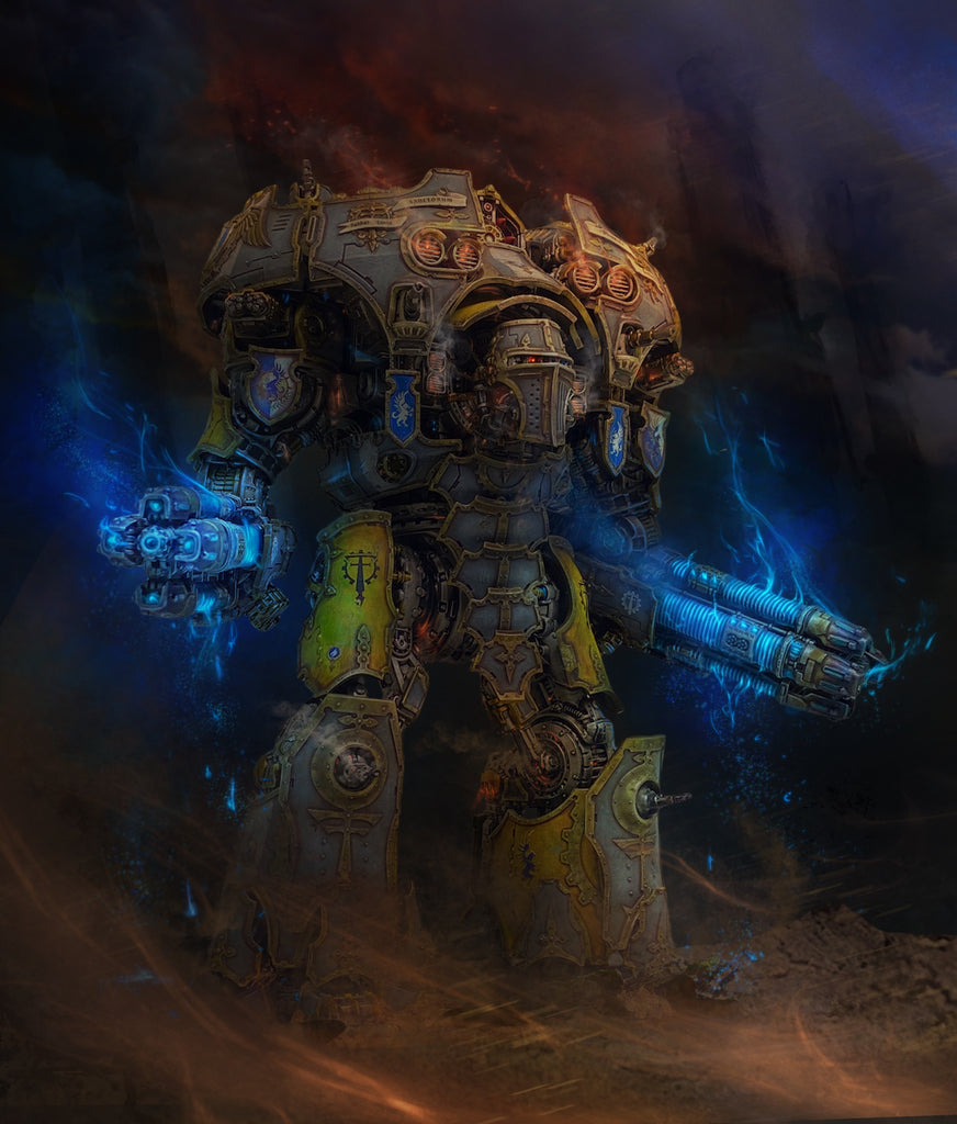 Warmaster Titan paintover - model by Nick Bayton